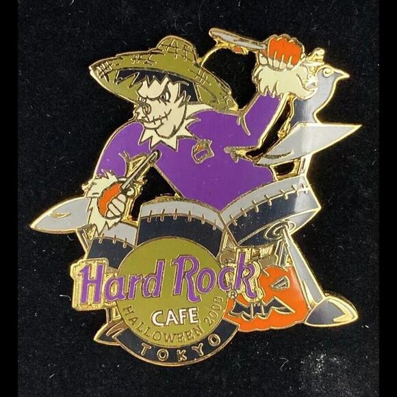 RARE Hard Rock Cafe TOKYO 2000 HALLOWEEN ~ Monsters Band Limited Edition Pin Set - Picture 6 of 9